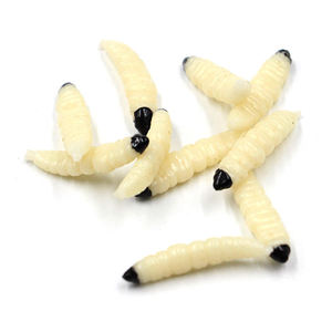 Selco mini señuelo de pesca biónico abeja artificial <span class=keywords><strong>polilla</strong></span> larva wiggler resplandor <span class=keywords><strong>gusano</strong></span> larva pesca pez forma de señuelo suave - Product Image 4