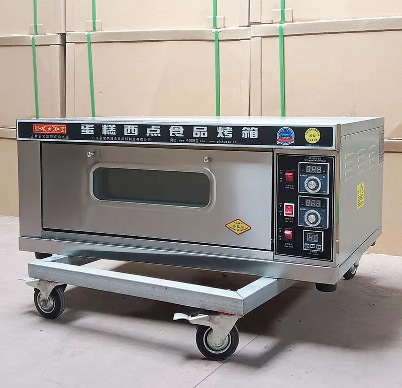 Máquina pequena do cozimento do alimento do equipamento da cozinha do tamanho 1 forno da pizza do pão da camada com temperatura 400 graus