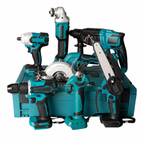 Kit Combinado Inalámbrico de 21V sin Escobillas 7 en 1: Motosierra, Tijeras de Podar, Taladro de Impacto, Llave de Impacto, Amoladora, Martillo y Sierra Circular para Jardín OEM
