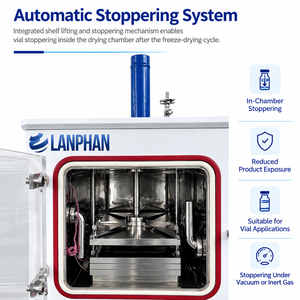 Lyophilisateur de laboratoire avec arrêt automatique pour actifs cosmétiques, poudres protéinées, flacons et échantillons biologiques - Product Image 2