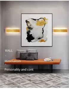 Modern Decoration Hallway Black Up And Down Sconces Indoor Wall Lights Led Creative Minimalist Light Wall Lamps Interior