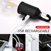 Lampe de camping solaire rechargeable LED étanche IP65 pour extérieur avec ampoule LED blanc chaud, portable pour cour et tente