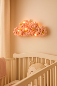 <span class=keywords><strong>Décoration</strong></span> murale LED verticale en forme <span class=keywords><strong>de</strong></span> nuage <span class=keywords><strong>de</strong></span> pêche faite à la main, <span class=keywords><strong>décoration</strong></span> suspendue confortable pour la chambre des enfants, la crèche, la maison bohème, Diwali, mariages, anniversaires - Product Image 4