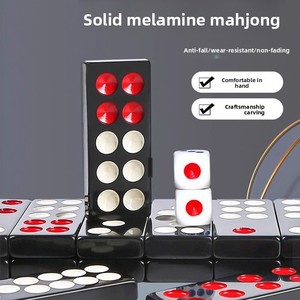 Juego de Dominó Pai Gow Tian Jiu, Tamaño Grande para el Hogar, 32 Piezas, Dominó de Madera y Cuero de Alta Calidad, Pulido a Mano - Product Image 1