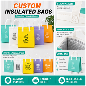 Nuevas Bolsas Térmicas Desechables para Entrega de Alimentos, con Aislamiento Térmico, Forro de Papel de Aluminio, Impresión de Logotipo Personalizada, Bolsas para Llevar - Product Image 3