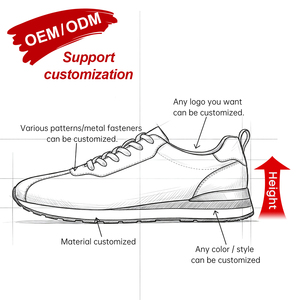 Zapatillas Deportivas Casuales de Cuero Genuino Transpirable para Hombre, Diseño Elevador, Verano, Aumento de Altura 8cm, Precio de Fábrica, OEM ODM - Product Image 2