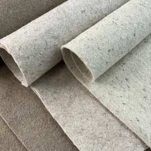 OEM ODM Degradable Organic Natural Jute Fiber Composite Wool Nonwoven Felt Fabric Sheet For Lining And Base Cloth