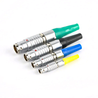 Connecteur d'aviation WAKEN compatible série T, étanche IP67, en laiton plaqué or, à insertion droite, avec contact PPS, pour montage sur panneau