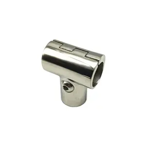 Marine Yacht Handrail Fittings 22mm 25mm 90 Degree Stainless Steel 316 Take Apart Pipe Connector Tee