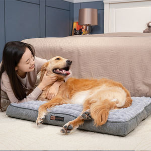 เตียงสุนัขปรับแต่งขนาดใหญ่สำหรับฤดูหนาวเตียงสัตว์เลี้ยงทำจากผ้าฝ้ายระบายอากาศได้พร้อมโซฟาลายสัตว์ทันสมัย - Product Image 4