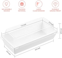 Boîtes transparentes de luxe Rectangle Bento gâteau chocolat boîte emballage Transparent alimentaire bonbons beignet boîte avec couvercles en PET