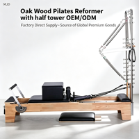 Équipement de Pilates haut de gamme, Reformer de Pilates en bois de chêne de luxe avec demi-tourneuse, machine de yoga et de Pilates