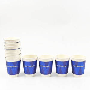 Gobelets en papier jetables à café chaud imprimés sur mesure 8oz 12oz 16oz 500ml tasses <span class=keywords><strong>Togo</strong></span> pour les fêtes pour couvercle en plastique personnalisé - Product Image 2