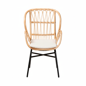 Dernier modèle de chaise en rotin naturel Nhat Minh G197 Chaise de salle à manger d'extérieur écologique pour le salon et l'hôtel Meilleur prix Vietnam - Product Image 1