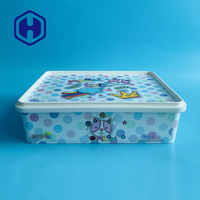 Boîtes cadeaux en plastique PP recyclables sans BPA de qualité alimentaire supérieure, personnalisées, 2600 ml, pour gâteaux de lune, chocolats, hamburgers et frites