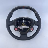 Volant en fibre de carbone noir brillant de haute qualité CCExcellent avec cuir perforé pour Ferrari F430