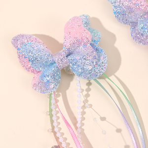 Заколка-бабочка для волос с блестками, <span class=keywords><strong>2</strong></span> шт. - Product Image 4