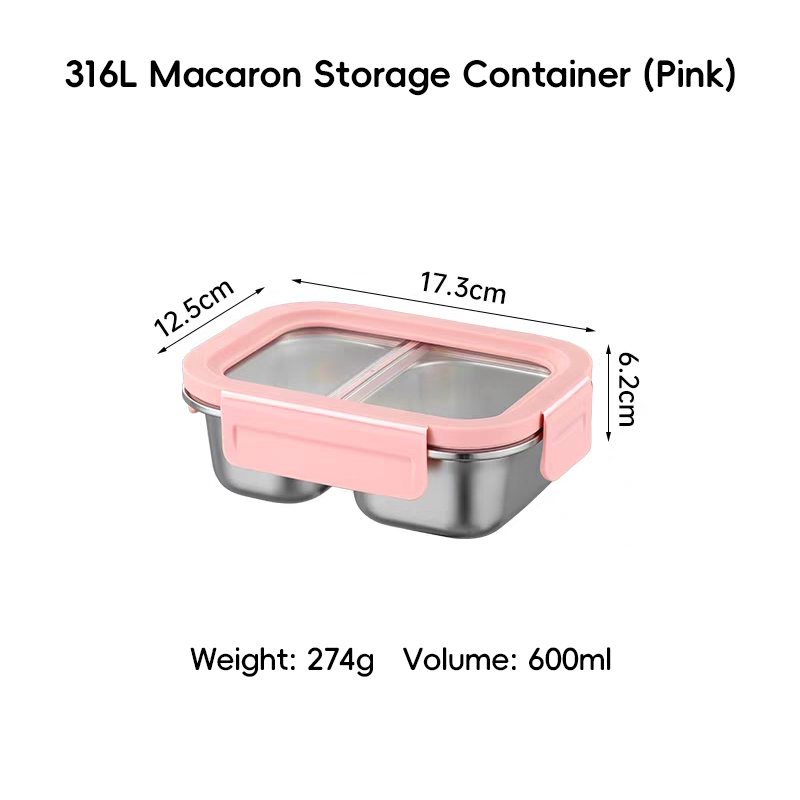 600ml double compartment(pink)