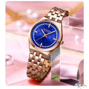 CURREN 9096 Original Unique Dial Quartz <b>Watch</b> for Women Fashion Elegant Ladies <b>Watches</b> Stainless Steel Waterproof Women's <b>Watch</b> - Product Image 4