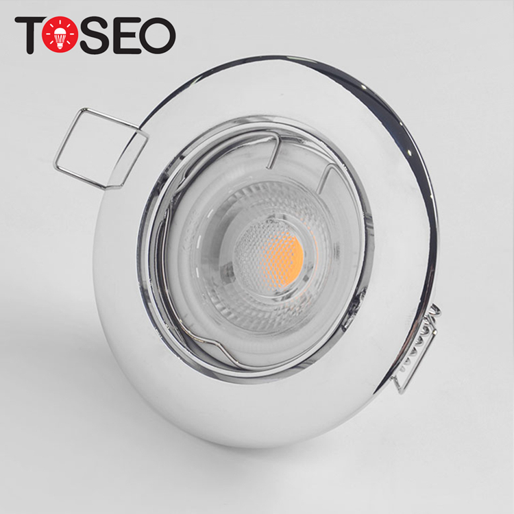 Die Casting Aluminum Gu10 Recessed Downlights Fixtures Adjustable Round