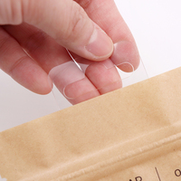 Sacs d'emballage en papier kraft avec fermeture éclair, fenêtre transparente en plastique et poignée, pour snacks et aliments, scellés sur 3 côtés, pour supermarchés en chaîne - Vente en gros