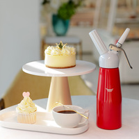 Machine à crème fouettée CreamJet pour gâteaux ou café, distributeur de crème de 500 ml, siphon en aluminium