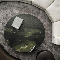 Table basse ronde en marbre naturel, design italien, extensible, minimaliste, pour salon, ensemble de meubles de maison modernes et luxueux