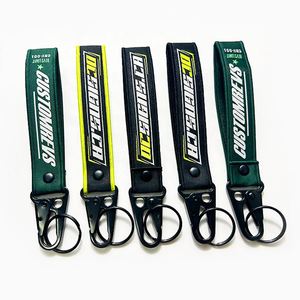 High Quality <b>Custom</b> Logo Full Color Printed Hand Wrist Short Strap Keychain <b>Key</b> Chain With Eagle Mouth Buckle - Product Image 1
