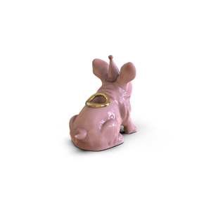 مخصص بالجملة شكل حيوان سيراميك وردي خنزير على شكل كعكة عيد ميلاد بنتوبات نفخ قصيرة بورسلين - Product Image 2