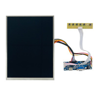 Écran LCD IPS 12 pouces 1200x1600 750 nits pour simulateur de vol, 40 broches LVDS, avec carte de commande