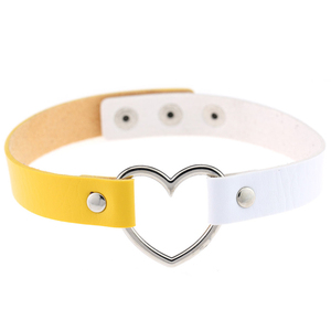 Venta al por mayor Punk señoras gótico cuero Anime gargantilla <span class=keywords><strong>collar</strong></span> corazón Spike remaches hebilla <span class=keywords><strong>Collar</strong></span> collares - Product Image 3