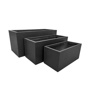 Grand bac à plantes en GRC, <span class=keywords><strong>pot</strong></span> de fleurs rectangulaire en fibre de verre pour l'extérieur, pour la maison, l'hôtel, carton vintage, <span class=keywords><strong>pot</strong></span> de fleurs en fibre de verre, 5 pièces - Product Image 4