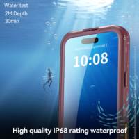 SHELLBOX/Red Pepper Factory Direct Sale IP68 Étui de téléphone magnétique de haute qualité, étanche à la poussière, anti-chute, pour iPhone 18ProMax