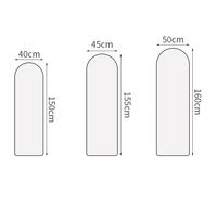 Trending Home Decor Modern Custom Oval Wall Mirror Aluminum Alloy Frame Clear Float Glass Full Length Standing Living Room