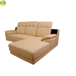 <span class=keywords><strong>Canapé</strong></span> en <span class=keywords><strong>cuir</strong></span> <span class=keywords><strong>beige</strong></span> durable en forme de L, minimaliste, robuste, facile à nettoyer pour la maison/le salon/l'appartement - Product Image 4
