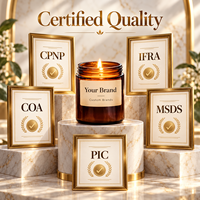 Bougie parfumée en verre ambré avec étiquette kraft, marque personnalisée, parfum d'ambiance pour la maison, vente en gros, OEM, ODM, fournisseur de marques privées