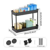 Étagère de rangement double couche multifonctionnelle grande capacité sans perçage pour évier de cuisine et salle de bain – Meilleure vente