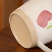 OEM Cartoon Fruitmotief Steengoed Mok 12-Ounce Waterbeker Handgeschilderde Koffiemok Herbruikbare Vaatwasmachinebestendige Keramische Mok