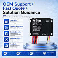 Contrôleur de charge solaire intelligent MPPT plat Sukite 3232 3.2V 32W 15A pour éclairage public à énergie solaire avec capteur pour projet d'éclairage de rue