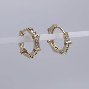 Orecchini a grappolo in stile elegante da donna in lega di alta qualità con diamanti geometrici di ispirazione religiosa gioielli di moda - Product Image 2