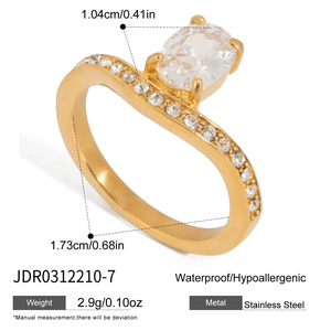 Anillo de Eternidad de Oro PVD de 18K con Incrustaciones de Circonio Creado en Laboratorio para Mujer, Nuevo Verano 2026 - Product Image 6