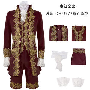 Frac Estilo Regencia para Caballero Abrigo Steampunk Rey Victoriano Príncipe Disfraz para Hombres Adultos Chaleco Chaqueta Abrigo Blazer Traje - Product Image 5