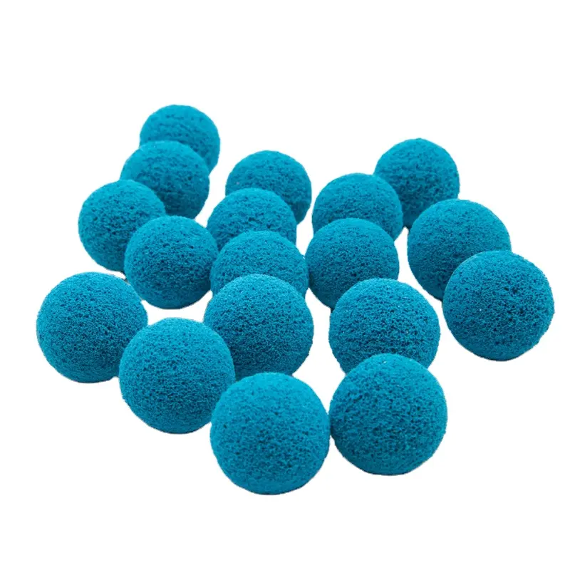 custom high bounce colour changing 25mm small mini white pump pipe cleaning hard rubber sponge ball