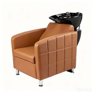 Silla de Barbero Profesional de Cerámica Negra con Estructura Metálica, Taburete Comercial para Salón de Belleza y Barberías, Venta al Por Mayor - Product Image 2