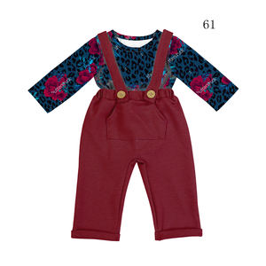 Nuovi Arrivi: Completi per Bambini con Salopette, Stampa Animalier, Tutina Rosa e Grigia, <span class=keywords><strong>Outfit</strong></span> Casual per Bambine 0-6 Anni - Product Image 4