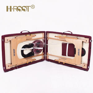 Kanglu Portable <b>Folding</b> PU Massage Table <b>Bed</b> Original Point Solid Wood Spa Beauty <b>Bed</b> Conveniently Foldable for Home Office Use - Product Image 2