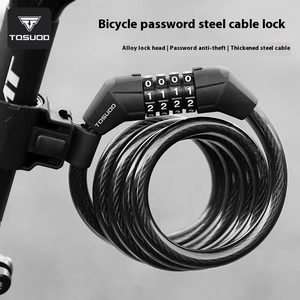 TOSUOD Câble en acier à <span class=keywords><strong>code</strong></span> à quatre chiffres Serrure de vélo Chaîne portable antivol spéciale pour l'utilisation de l'autoroute de montagne Accessoires inclus - Product Image 2