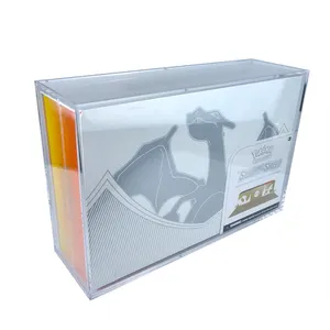 Kotak Display Case UPC Charizard akrilik Magnet kuat untuk Charizard kotak koleksi Ultra Premium Charizard