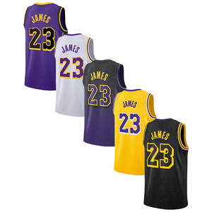 Camisetas de Baloncesto para Hombre, Nueva Temporada 23 James 2025, Amarillo, Morado, Negro, Blanco, Cosidas - Product Image 3