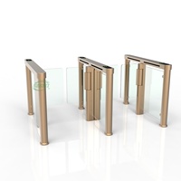 Torniquete Automático de Puerta Abatible con Carcasa de Acero Inoxidable 304 para Control de Acceso Peatonal Seguro
